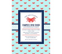 Crab Shack Nautical Birthday Party Printable Invitation